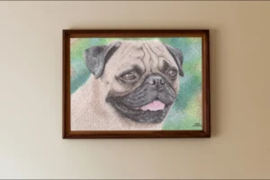 Obraz mops art - kresba propiskami By MOPSL art