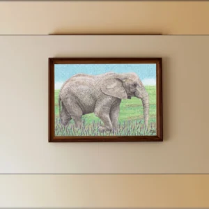 Slon ze zlínské ZOO - technika čárkorastr By MOPSL art