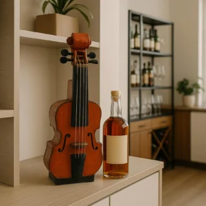 Designový handmade box na alkohol v interiéru