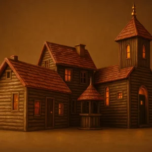 Pohádková světelná vesnice handmade dekorace