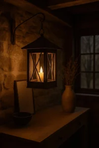 Teplá večerní atmosféra vytvořená handmade lucernou